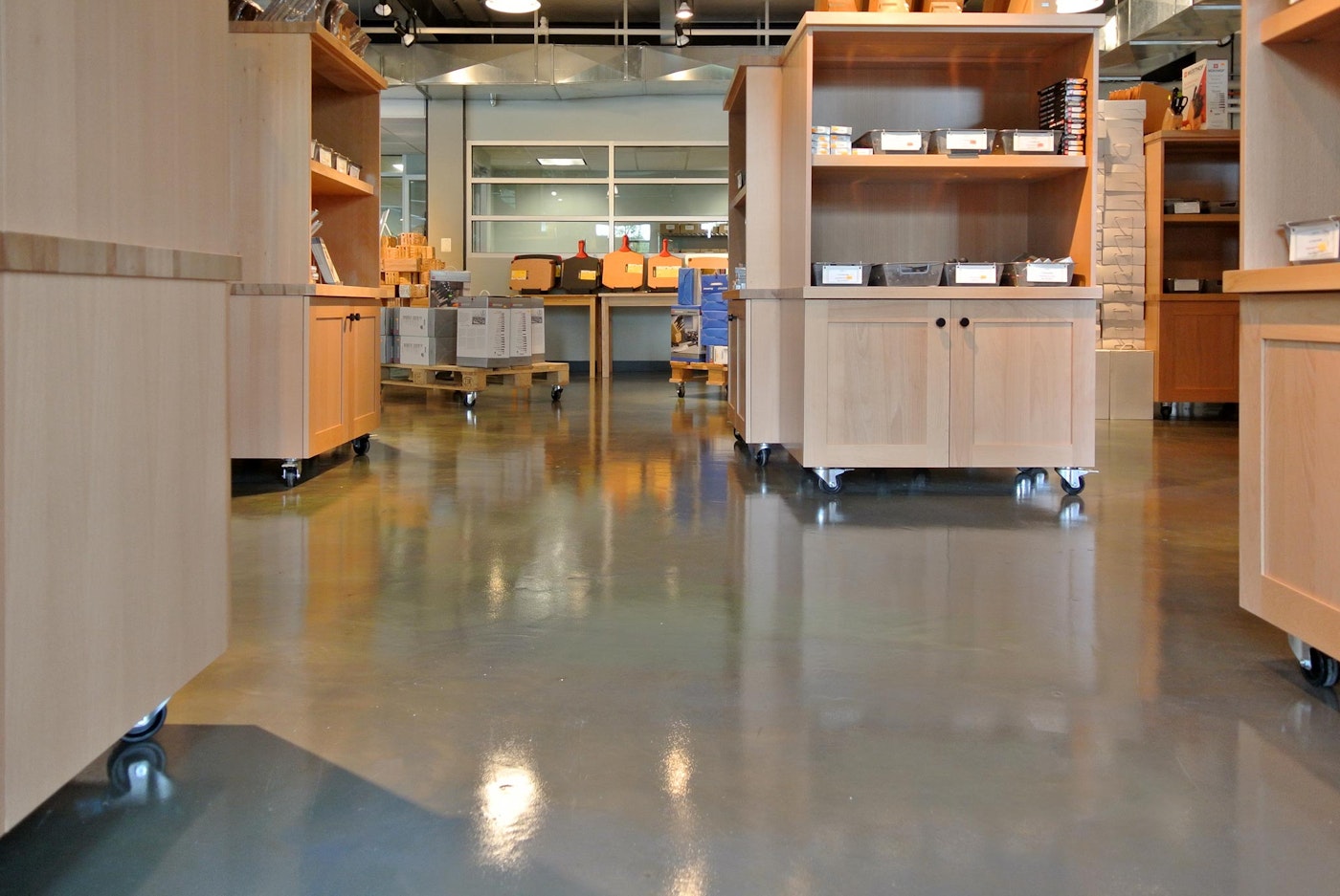 Metallic Epoxy Floors in Retail Stores Wüsthof Outlet, Connecticut