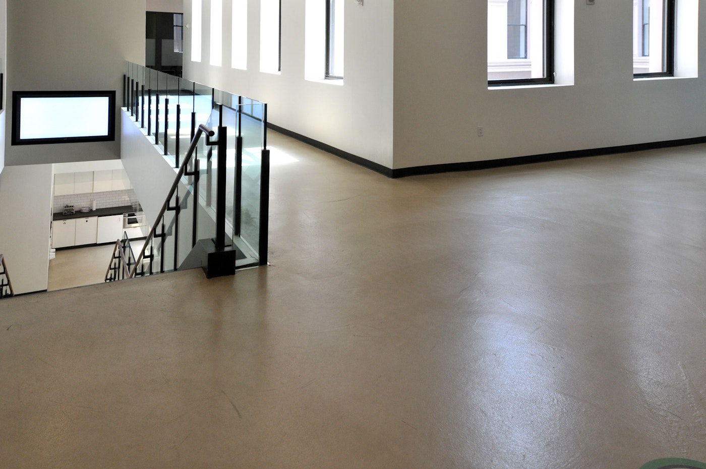 Modern Polished Concrete Floors Over Plywood Weight