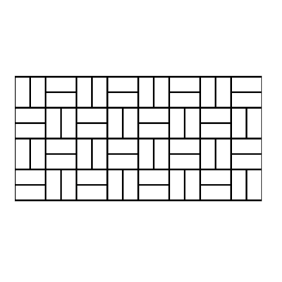 Basket Weave Pattern Concrete Stencil