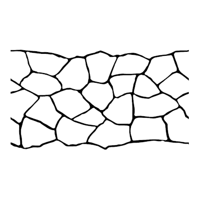 Bushrock Pattern Concrete Stencil