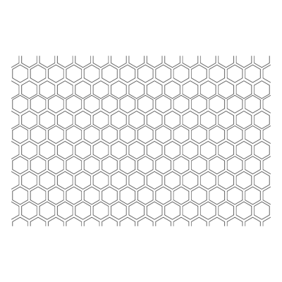 Hex Pattern Concrete Stencil (2-inch hex)