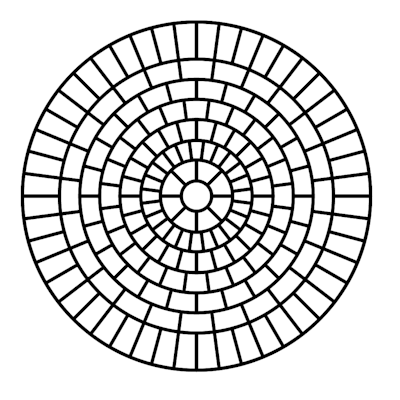 Large Brick Rosette Concrete Stencil