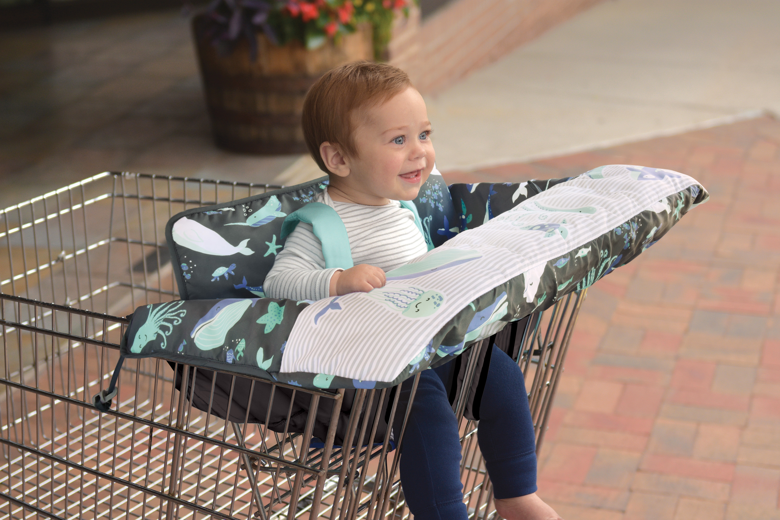GO by Goldbug Narwhals Shopping Cart Cover 