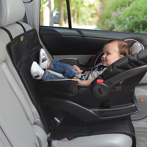 child with seat protectors