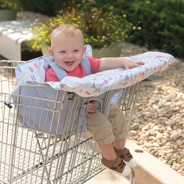 child with shopping cart & highchair covers