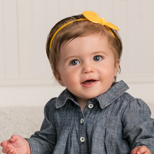 child with hair accessories