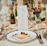 Ivory Wedding Place Setting with Pre-Set Appetizer